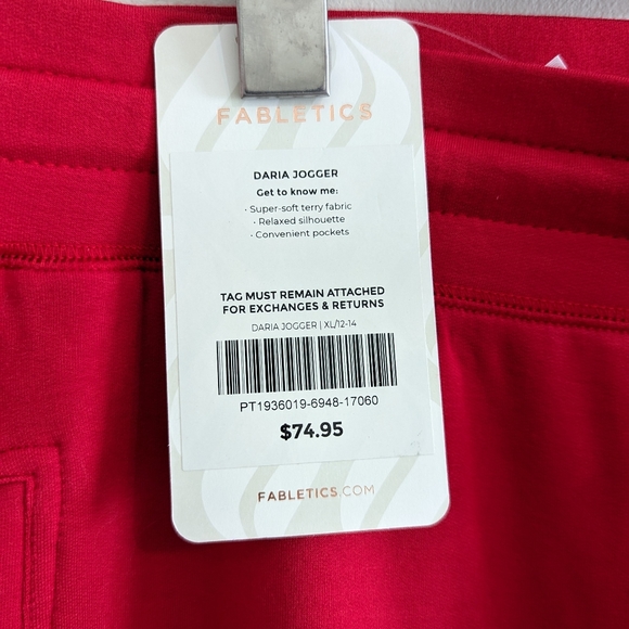 Fabletics Daria Jogger Red XL (12-14) - Picture 3 of 3